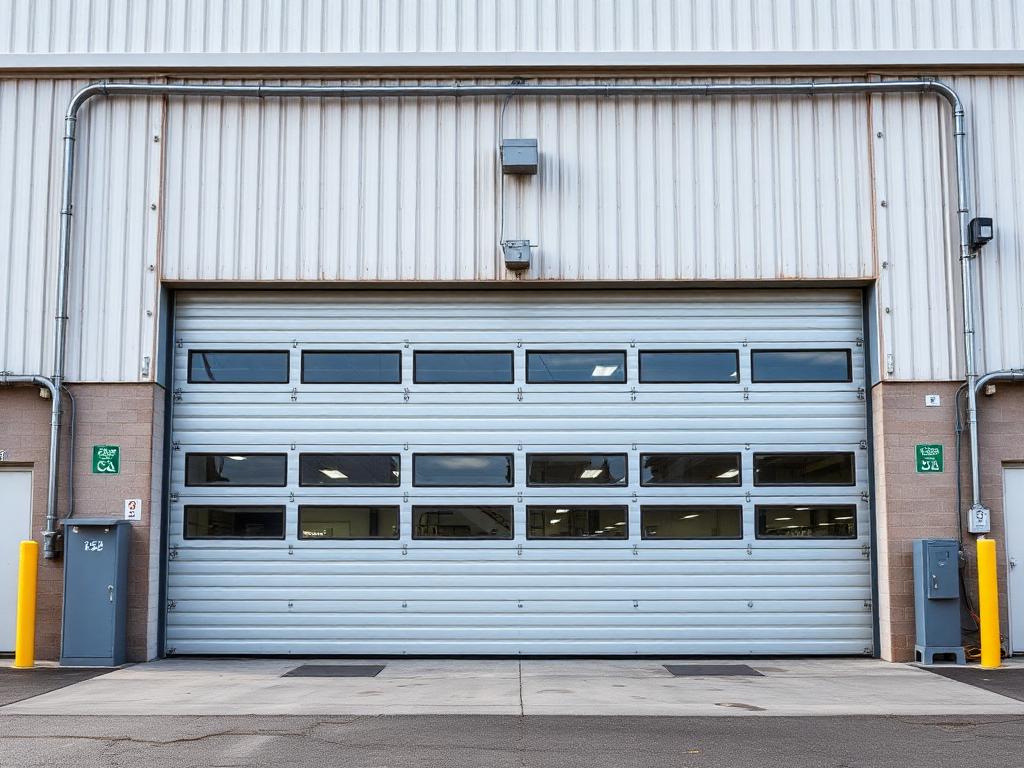 Commercial garage door installation showcasing quality workmanship